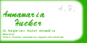 annamaria hucker business card